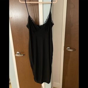 BooHoo Plus Lace Trim Bodycon Maxi Dress